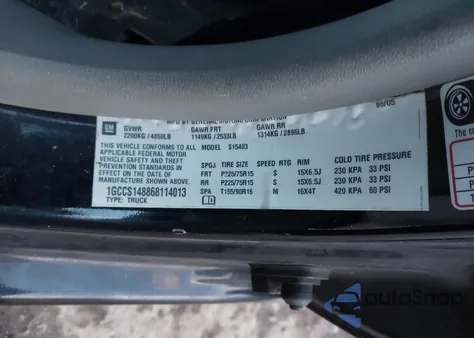 2006 Chevrolet Colorado Ls из США, поврежденный, VIN 1GCCS148868114013